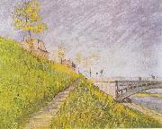 Vincent Van Gogh Seine-shore at the Pont de Clichy USA oil painting artist